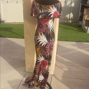 Fashion Nova Multicolor Floral Maxi Dress